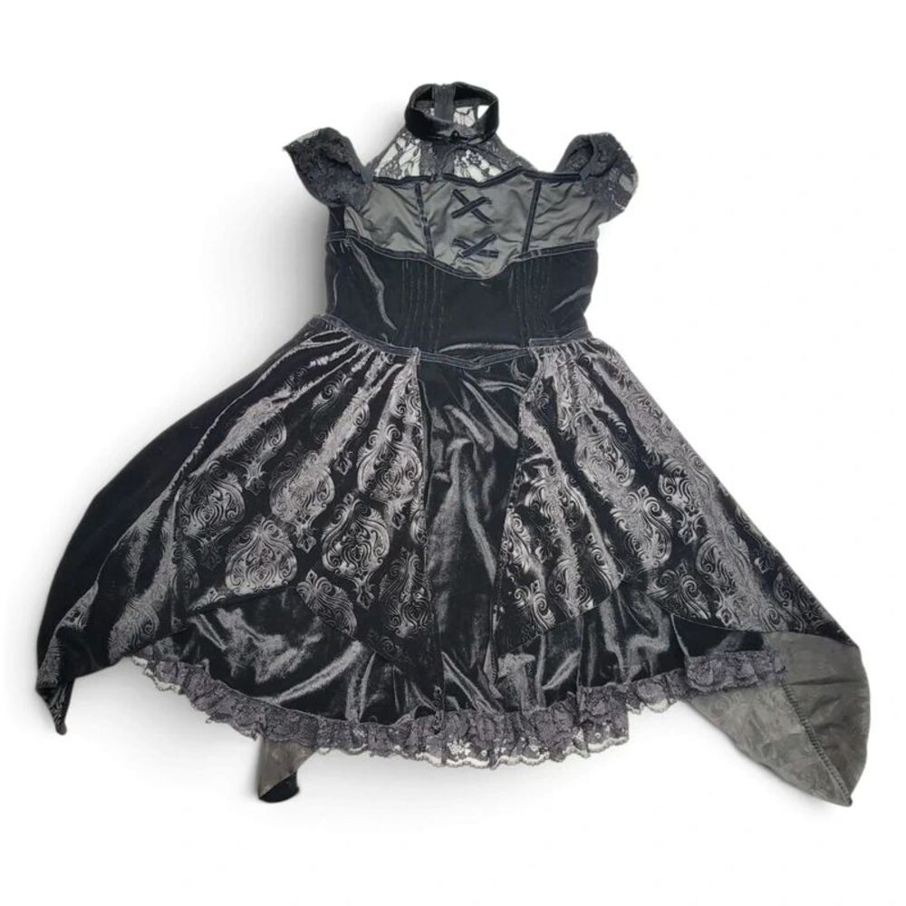 Girls Dark Angel Costume XL Spooktacular Creations Gothic Witch Vampire Dress